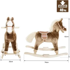 HOMCOM Kinder-Schaukelpferd B/H/L: ca. 33x62x74 cm