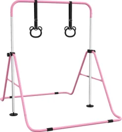 HOMCOM Kinderturnstange rosa B/H/L: ca. 105x128x148 cm