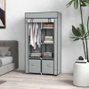 HOMCOM Kleiderschrank hellgrau Polypropylen B/H/L: ca. 42,5x83x162,5 cm