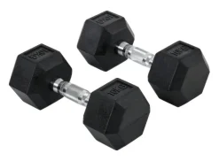 HOMCOM Kurzhantelset schwarz Gummi B/H/L: ca. 13,5x31x13,5 cm
