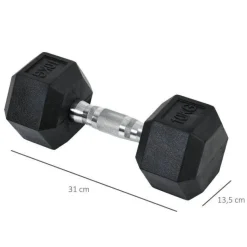 HOMCOM Kurzhantelset schwarz Gummi B/H/L: ca. 13,5x31x13,5 cm