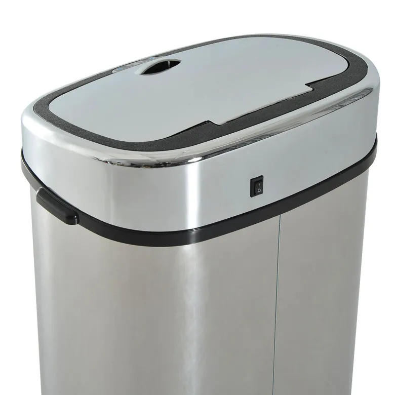 HOMCOM Mülleimer mit Sensor silber B/H/L: ca. 29,5x78x40,5 cm