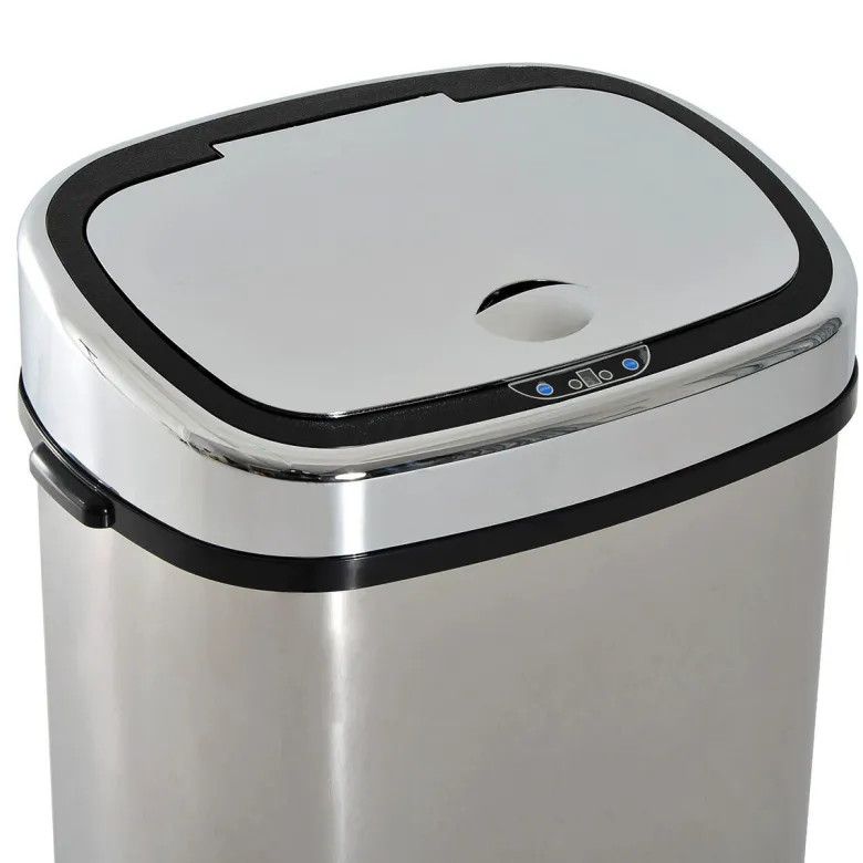 HOMCOM Mülleimer mit Sensor silber B/H/L: ca. 29,5x78x40,5 cm