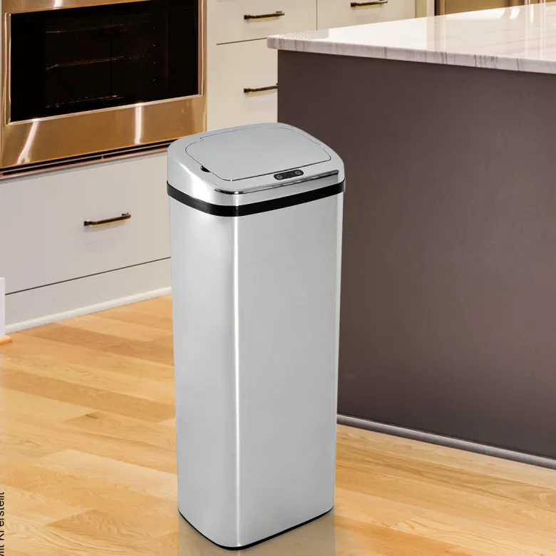 HOMCOM Mülleimer mit Sensor silber B/H/L: ca. 25x84x33 cm