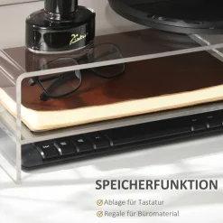 HOMCOM Monitorständer transparent