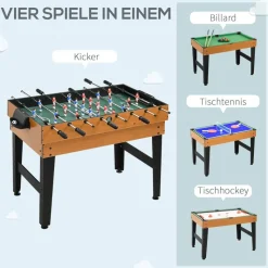 HOMCOM Multigame Spieltisch B/H/L: ca. 61x84,5x107 cm