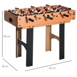 HOMCOM Multispieltisch schwarz MDF B/H/L: ca. 43x73x87 cm