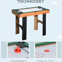 HOMCOM Multispieltisch schwarz MDF B/H/L: ca. 43x73x87 cm