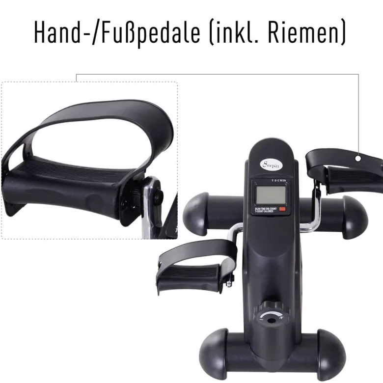 HOMCOM Pedaltrainer schwarz Metall B/H/T: ca. 39x31x40 cm