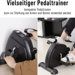 HOMCOM Pedaltrainer schwarz Metall B/H/T: ca. 39x31x40 cm