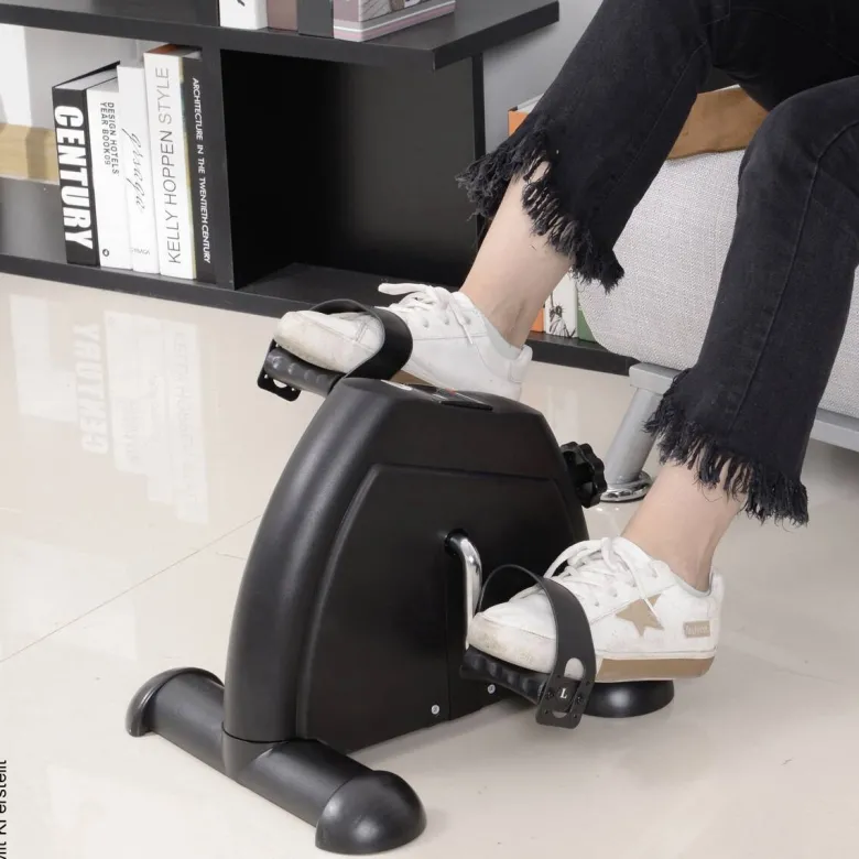HOMCOM Pedaltrainer schwarz Metall B/H/T: ca. 39x31x40 cm