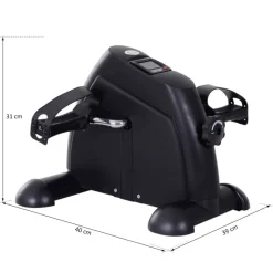HOMCOM Pedaltrainer schwarz Metall B/H/T: ca. 39x31x40 cm