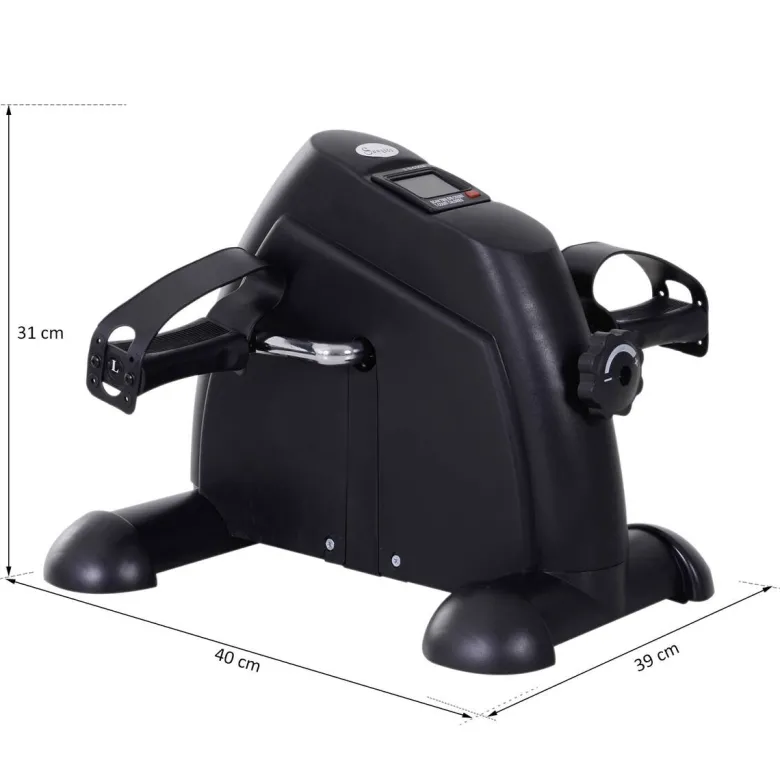 HOMCOM Pedaltrainer schwarz Metall B/H/T: ca. 39x31x40 cm
