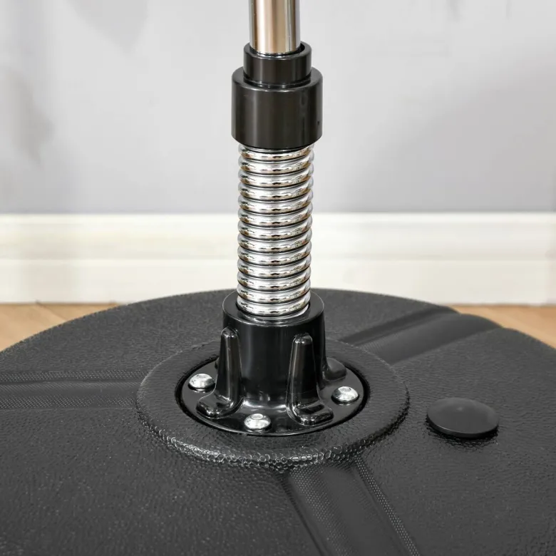 HOMCOM Punchingball Set schwarz Kunstleder B/H/L: ca. 45x151x45 cm