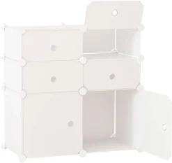 HOMCOM Schuhregal weiß Metall B/H/L: ca. 37x75x73 cm