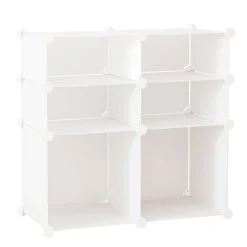 HOMCOM Schuhregal weiß Metall B/H/L: ca. 37x75x73 cm
