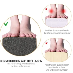 HOMCOM Schwebebalken braun Polyester B/H/L: ca. 10x6,5x210 cm