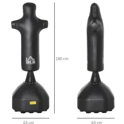 HOMCOM Standboxsack schwarz Kunststoff B/H/L: ca. 63x180x63 cm
