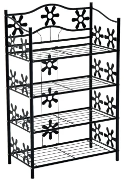 HOMCOM Standregal schwarz Metall B/H/L: ca. 30x92x60 cm