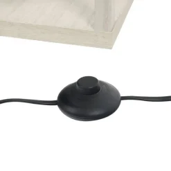 HOMCOM Stehlampe 833-623V90AK Eiche weiß Acryl Kunststoff B/H/L: ca. 26x160x26 cm E27 1 Brennstellen