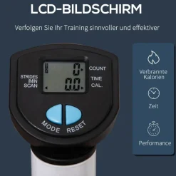 HOMCOM Steppmaschine schwarz Stahl B/H/L: ca. 44x108x55 cm