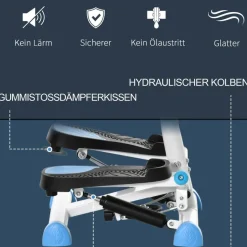 HOMCOM Steppmaschine schwarz Stahl B/H/L: ca. 44x108x55 cm