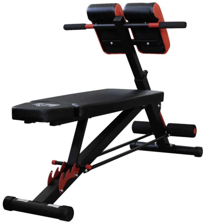 HOMCOM Trainingsbank schwarz Edelstahl B/H/T: ca. 64x85x146 cm