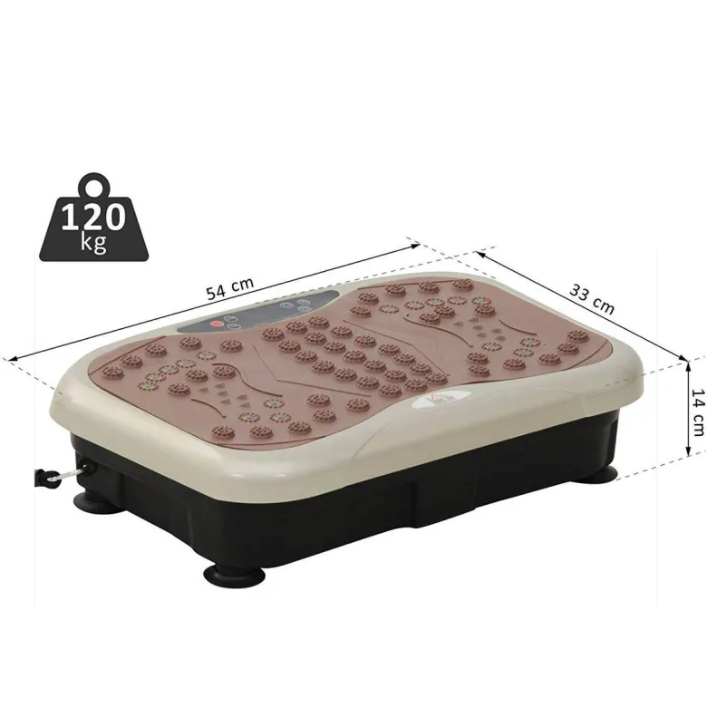 HOMCOM Vibrationstrainer schwarz Metall B/H/L: ca. 33x14x54 cm
