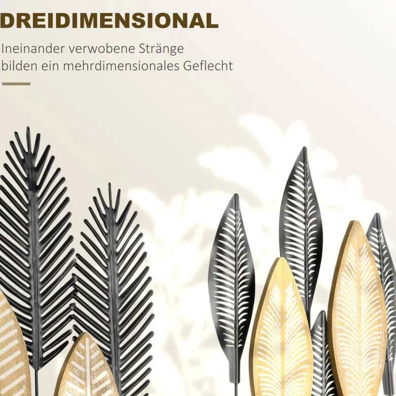 HOMCOM Wand-Element schwarz Polypropylen B/H/L: ca. 3x40x46 cm