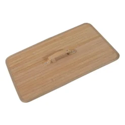 HOMCOM Wäschekorb mit 2 Tragegriffen natur Bambus Stoff Kunststoff B/H/L: ca. 32x63x52 cm
