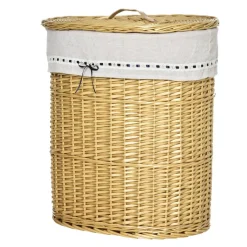 HOMCOM Wäschekorb natur Edelstahl B/H/L: ca. 38x51x57 cm