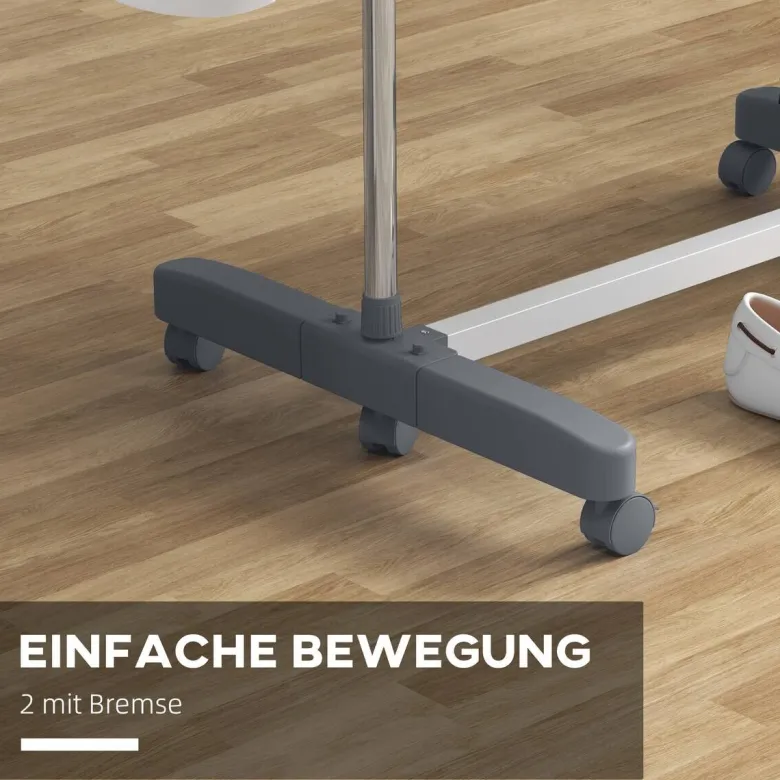 HOMCOM Wäscheständer grau Edelstahl B/H/L: ca. 55x142x152 cm
