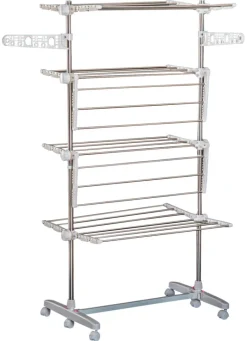 HOMCOM Wäscheständer silber