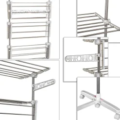 HOMCOM Wäscheständer silber