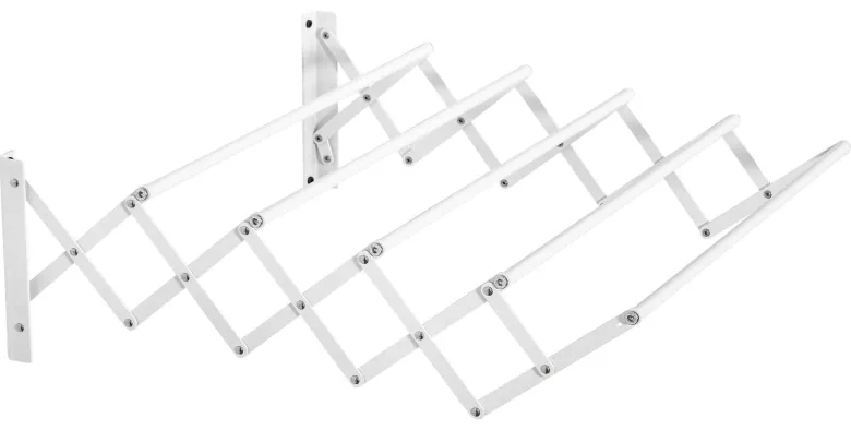 HOMCOM Wäscheständer weiß Eisen B/H/L: ca. 60x63,5x20 cm