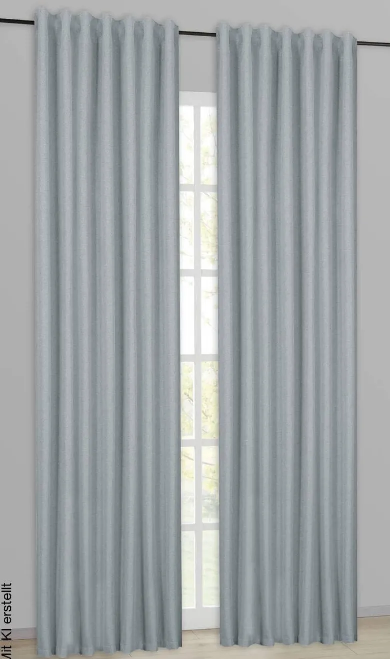 home Topline Verdunklungsvorhang Noah anthrazit B/L: ca. 135x245 cm
