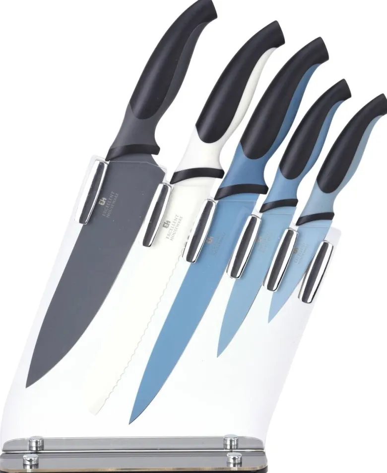 Household Blue Messerset mehrfarbig Edelstahl 5 tlg.