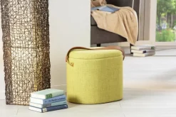 Inter Link Hocker Dilia gelb MDF B/H/T: ca. 42x36x30 cm
