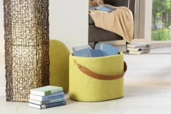 Inter Link Hocker Dilia gelb MDF B/H/T: ca. 42x36x30 cm