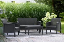 Jardin Gartensitzgruppe Atlas Graphit Kunststoff