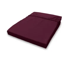 Jersey Spannbetttuch aubergine Baumwolle B/H/L: ca. 150x28x200 cm