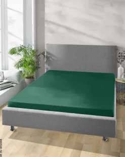 Jersey Spannbetttuch petrol Baumwolle B/H/L: ca. 180x28x200 cm