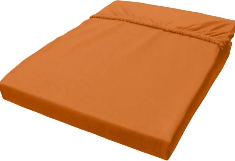 Jersey Spannbetttuch rost Baumwolle B/H/L: ca. 100x28x200 cm