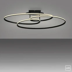 Just Light LED-Deckenleuchte Lumaca schwarz B/H/L: ca. 30,5x22,5x81 cm