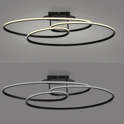 Just Light LED-Deckenleuchte Lumaca schwarz B/H/L: ca. 30,5x22,5x81 cm