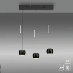 Just Light Pendelleuchte Ballini schwarz
