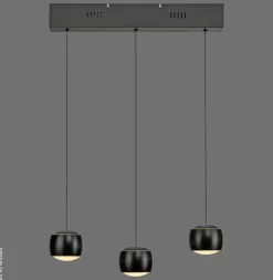 Just Light Pendelleuchte Ballini schwarz