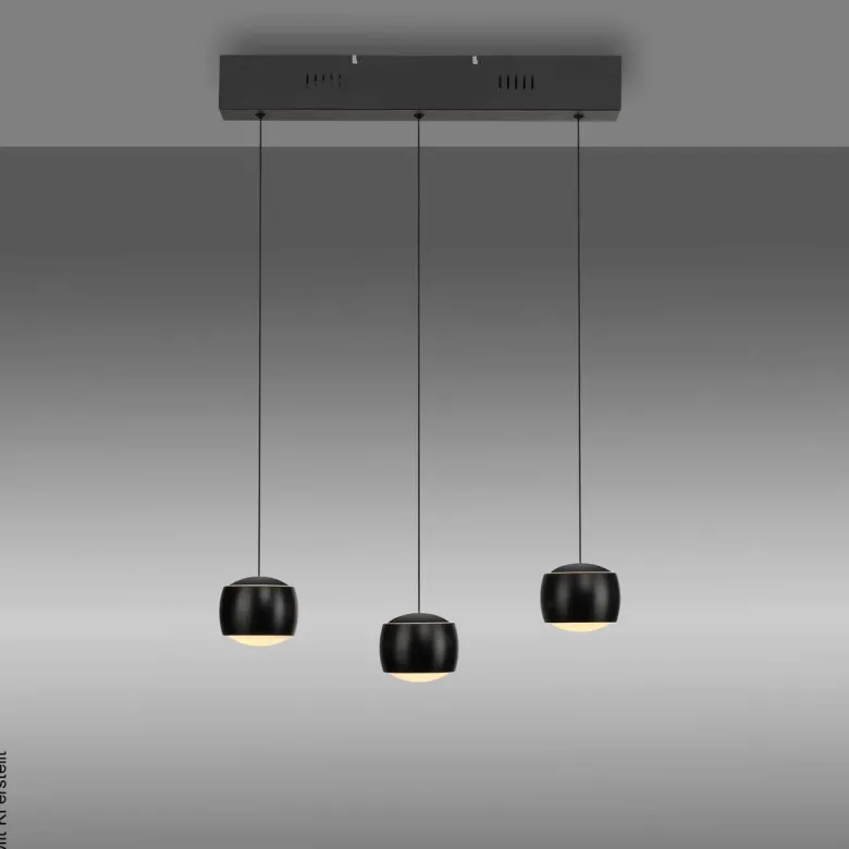 Just Light Pendelleuchte Ballini schwarz