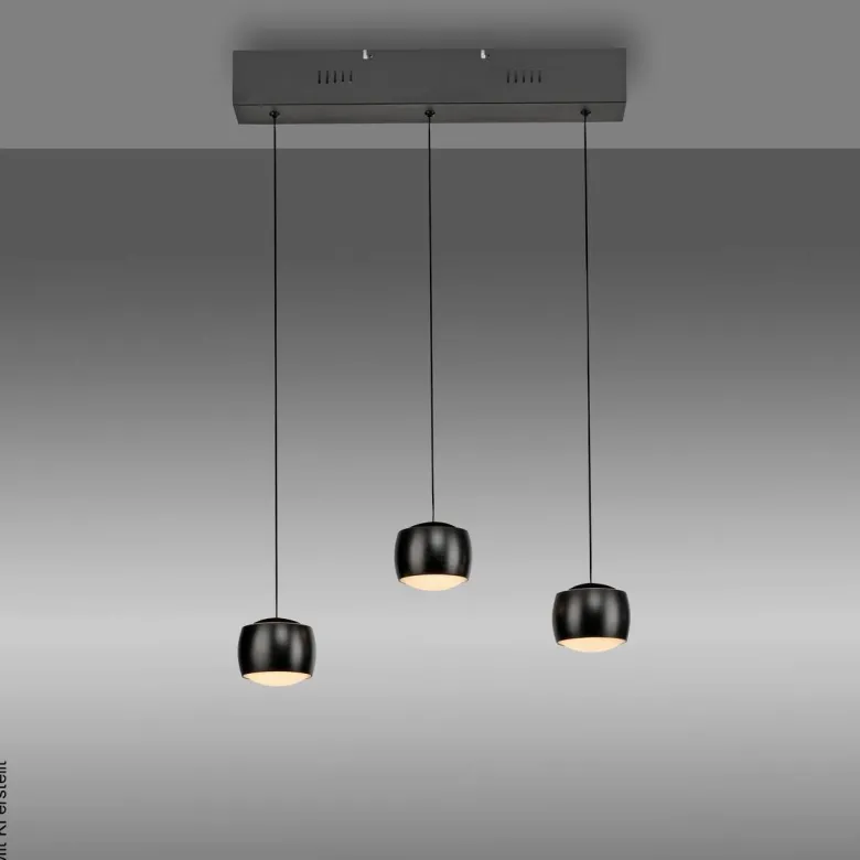 Just Light Pendelleuchte Ballini schwarz