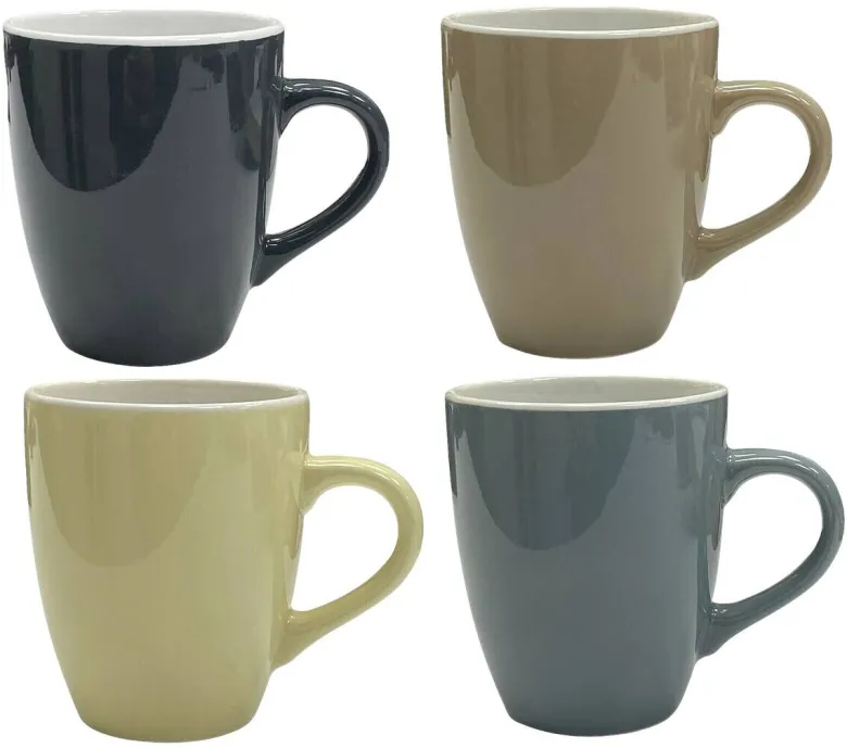 Kaffeebecher 4er Set multicolor Keramik 4 tlg.